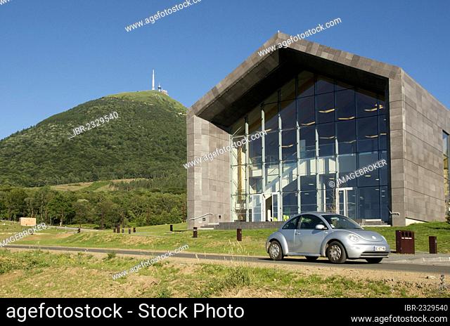 Station of Panoramique des Domes, touristic train of Puy de Dome, Auvergne Volcanoes Regional Nature Park, France, Europe