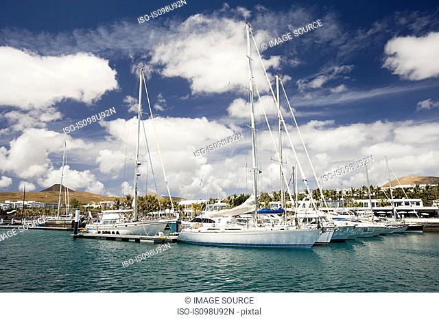 Yachts in Puerto Calero marina, Lanzarote