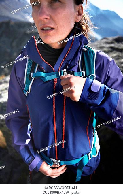 Mountain climber, Chamonix, Rhone-Alps, France