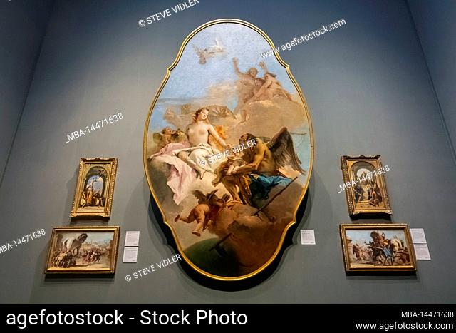 Painting titled An Allegory with Venus and Time by Italian Artist Giovanni Battista Tiepolo dated 1754