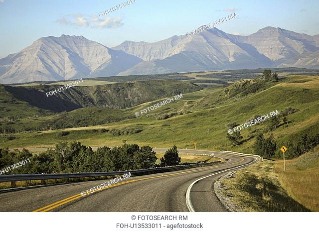 mountains, southwestern, highway, viewed, rocky