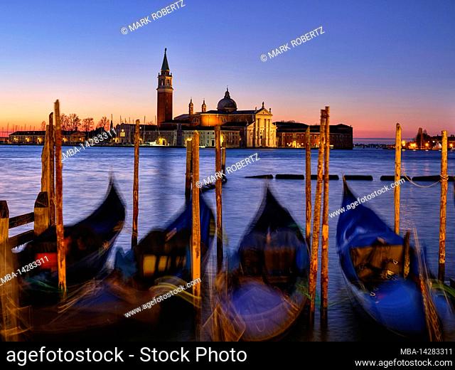 View of San Giorgio with the church of San Giorgio Maggiore (Chiesa di San Giorgio Maggiore), Venice