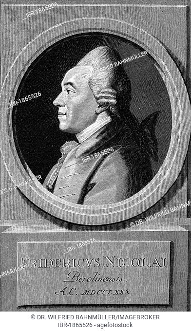 Friedrich Nicolai (1733-1811), writer, bookseller