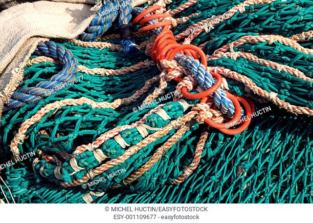 fishing nets at sea
