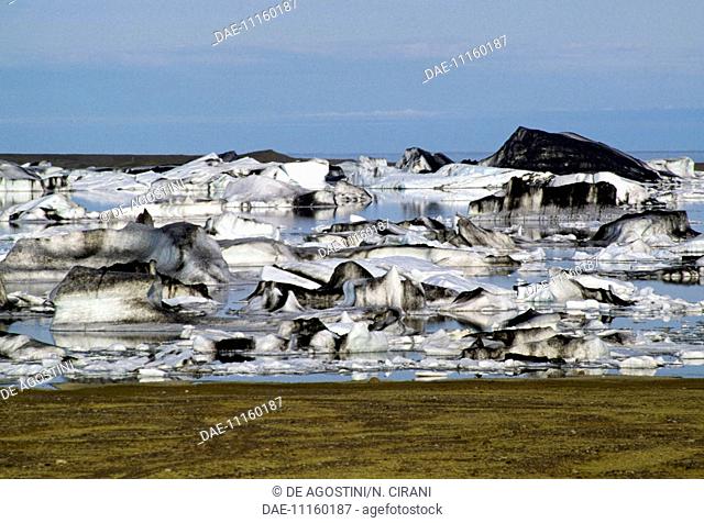 View of Jokulsarlon glacial lake, Iceland