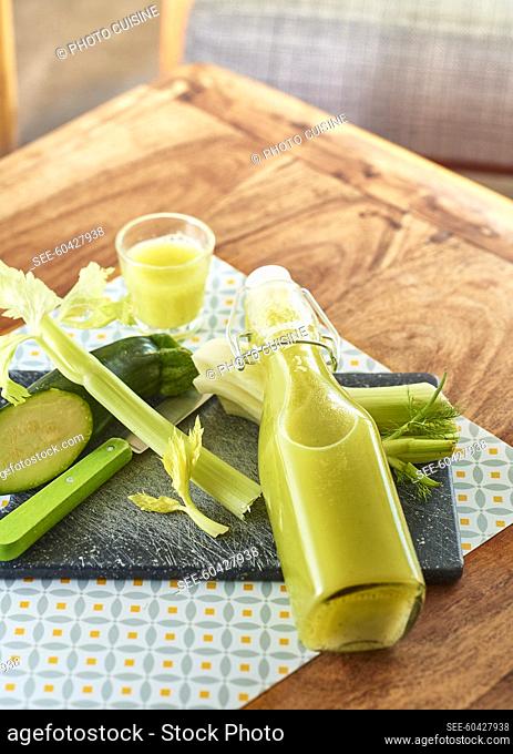 Detox juice, zucchini and celery