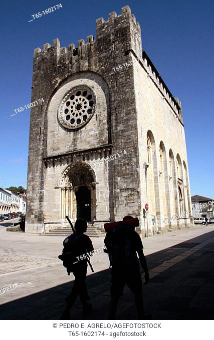 Portomarín Church on the Camino de Santiago. The church of San Juan or St. Nicholas is at the center of the town of Portomarín