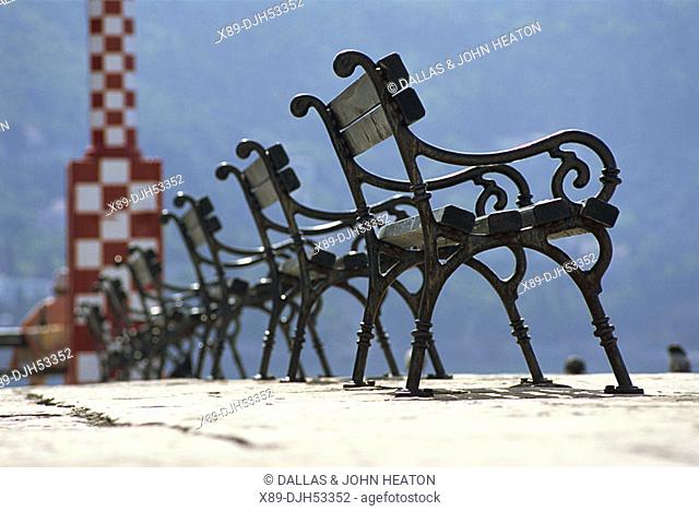 Croatia, Dubrovnik, Old Town, Harbour, Chairs