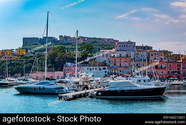 A picture of the colorful Marina di Procida