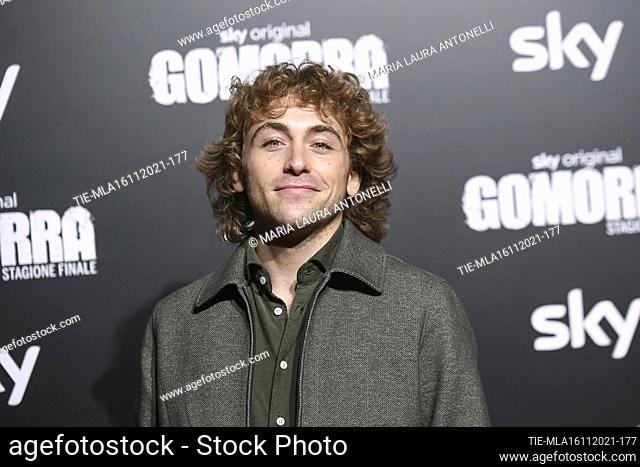 Giovanni Buselli during the Red carpet of the tv series 'Gomorra' Final season , Rome, ITALY-15-11-2021