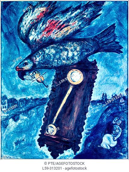 'Time is a river without banks', painting by Marc Chagall