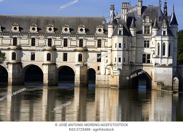 Chenonceau, Castle, Chateau de Chenonceau, Indre-et-Loire, Cher River, Pays de la Loire, Loire Valley, UNESCO World Heritage Site, France