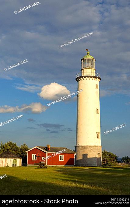 Lighthouse of Holmudden in the north-east of the island, Sweden, Farö island