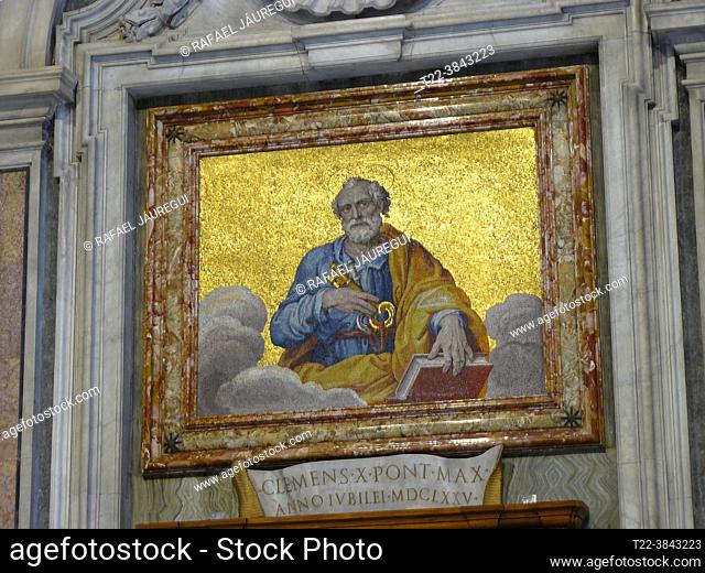 Vatican City (Italy). Saint Peter the Apostle inside Saint Peter's Basilica in Vatican City