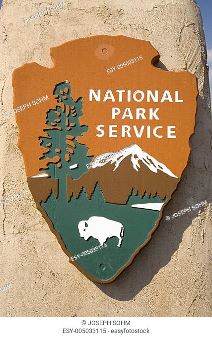 National Park Service sign at Scotts Bluff National Monument, Scottsbluff, Nebraska