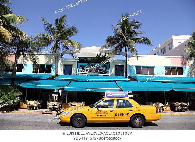 Taxi in South Beach, Florida, USA