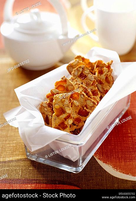 Apricot and almond slices