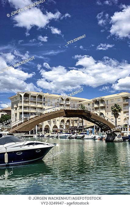 Marina of Port Frejus, Fréjus, Var, Provence-Alpes-Cote d`Azur, France, Europe