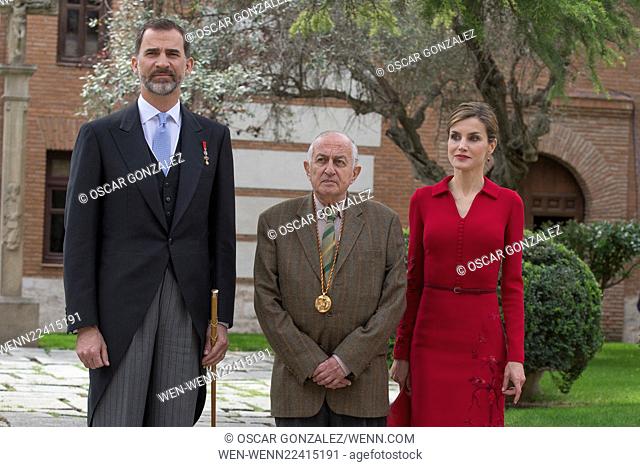 King Felipe VI and Queen Letizia present the Miguel de Cervantes 2014 Award to Spanish writer Juan Goytisolo, during a ceremony held at Alcala de Henares...