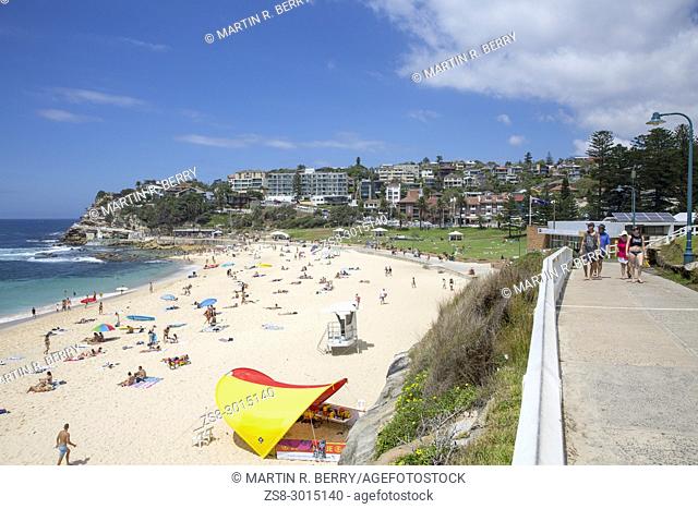 Bronte beach on a summers day in Sydney eastern suburbs, Australia