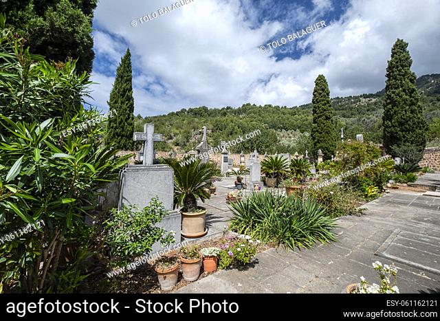 Fornalutx cemetery, Soller valley route, Mallorca, Balearic Islands, Spain