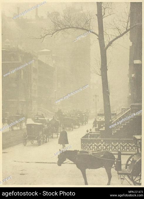 The Street, Fifth Avenue - 1900/01, printed 1903/04 - Alfred Stieglitz American, 1864-1946 - Artist: Alfred Stieglitz, Origin: United States, Date: 1900-1901