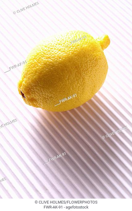 Lemon, Citrus limon, Studio shot of yellow coloured fruit