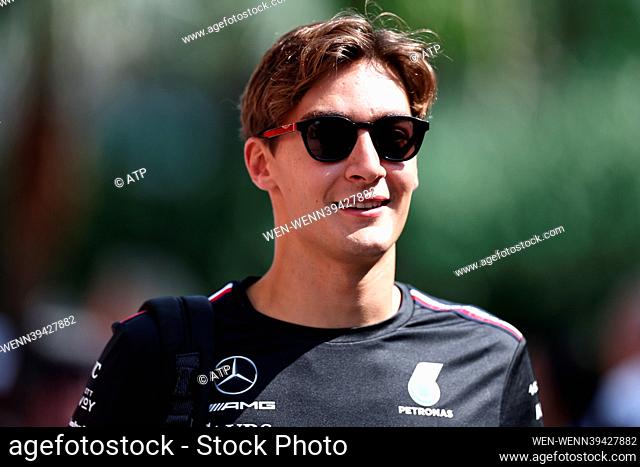SINGAPORE, Singapore street circuit, 14. September 2023: #63, George RUSSEL, GBR, Mercedes AMG F1 Team during the GP Formula 1 in SINGAPORE 2023 at the street...