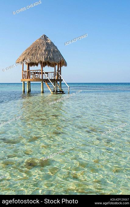 Palapa platform, North Long Coco Plum Caye, Belize