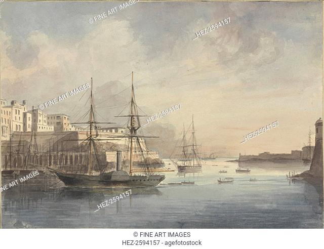 View at Malta, ca. 1849. Found in the collection of the Yale University