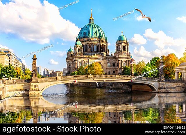 Attractive cathedral or Berliner Dom on Museum Island beautiful summer view, Berlin, Germany