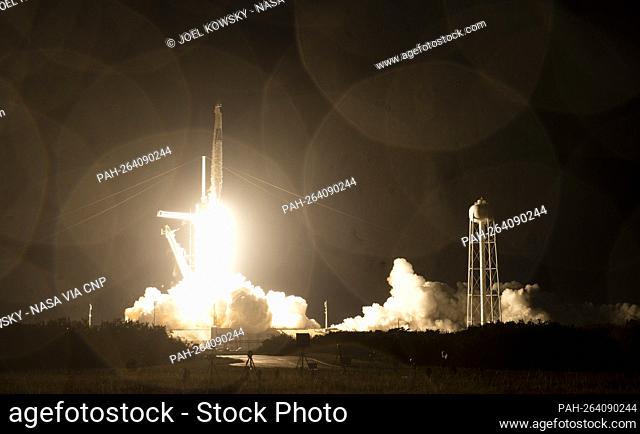 A SpaceX Falcon 9 rocket carrying the company's Crew Dragon spacecraft is launched on NASA’s SpaceX Crew-3 mission to the International Space Station with NASA...