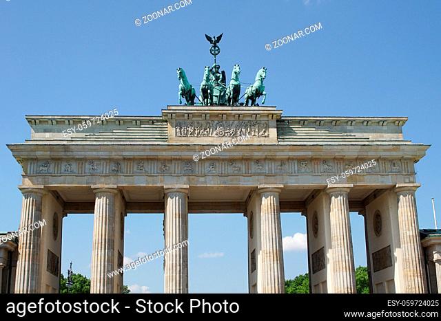 Brandenburg Gate, landmark of German reunification, Berlin, Germany