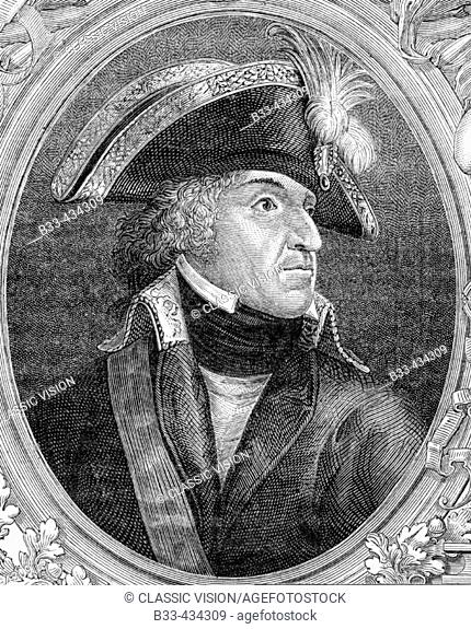 Pierre Augustin Caron de Beaumarchais, 1732-1799. French dramatist. Engraved by Pannemaker after Lienard. From 'Histoire de la Revolution Francaise' by Louis...