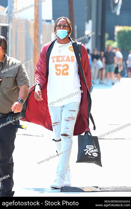 Anthony Anderson and others seen outside Jimmy Kimmel Live! in Los Angeles, California Featuring: Myles Turner Where: LA, California