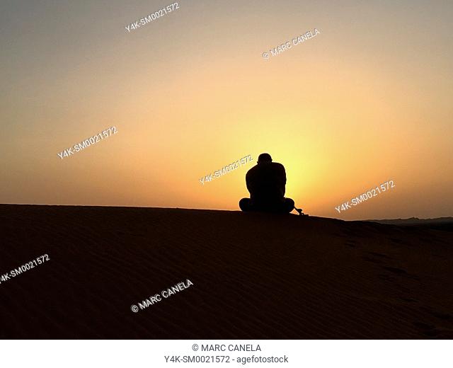 Africa, Morocco merzouga desert sunrise