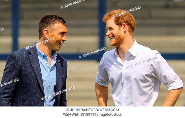 Prince Harry attends the Sky Try Rugby League Festival at Headingley Carnegie Stadium Featuring: Prince Harry Where: Leeds