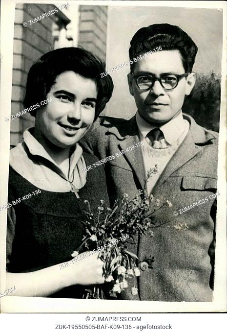 May 05, 1955 - Diplomats daughter Elopes to Gretna Green..Her Father is Brazilian Vice Cousul in Paris: Nineteen year old Lilliana Penna - daughter of Brazil's...