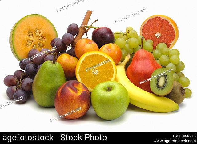 arrangement of fresh mixed fruits