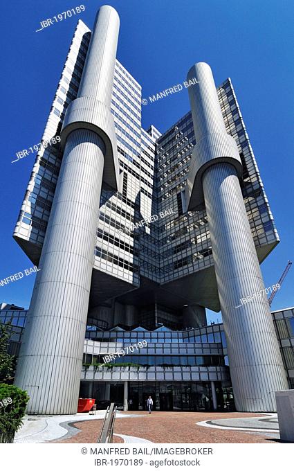 Hypo-Hochhaus, administrative building of the HypoVereinsbank bank, Mittlerer Ring, Arabellapark, Bogenhausen, Munich, Bavaria, Germany, Europe