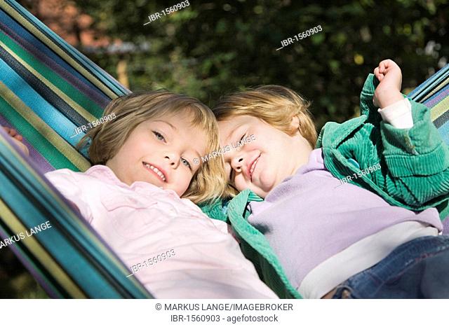 Two girls in a hammock