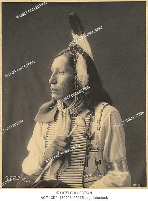Jas. Red Cloud, Sioux; Adolph F. Muhr (American, died 1913), Frank A. Rinehart (American, 1861 - 1928); 1899; Platinum print; 23.7 x 18