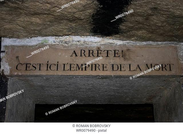 Entrance to the catacombs, Paris