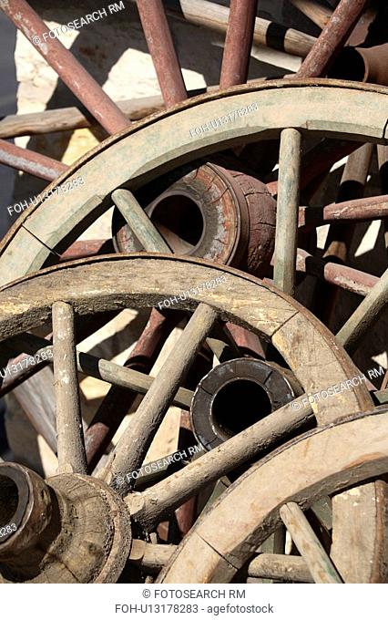 abstract old wagon wheels granbury texas complex