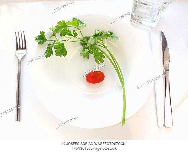 Tomato and parsley