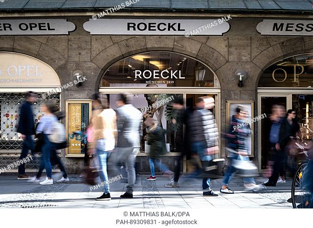 A store of glove and accessory manufacturer Roeckl seen on Sendlinger Strasse (lit. Sendling Street) in Munich, Germany, 25 March 2017