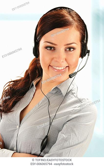 Call center operator. Customer support. Help desk