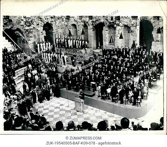 May 05, 1954 - King Paul of Greece opens international Olympic Committee meeting in Athens: King Paul of Greece recently opened the first meeting of the...