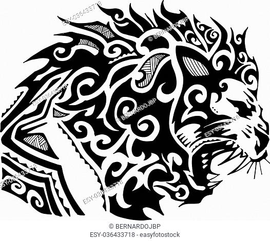 Lion Maori Tribal Tattoo Design Vector Stock Vector (Royalty Free)  2213467643 | Shutterstock