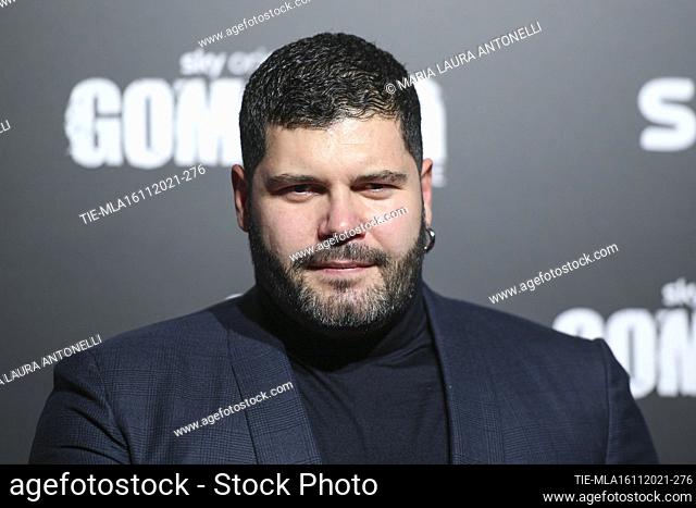 Salvatore Esposito during the Red carpet of the tv series 'Gomorra' Final season , Rome, ITALY-15-11-2021